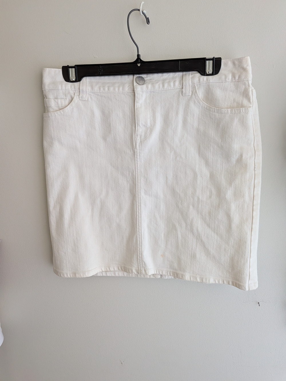 Tommy Hilfiger White Denim Mini Skirt